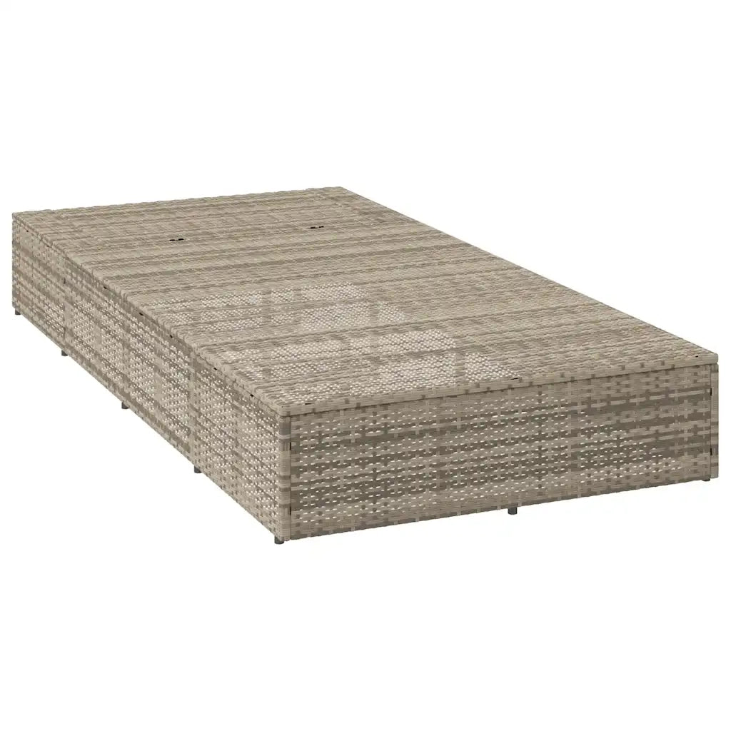 vidaXL Lettino con Cuscino Galleggiante Grigio Chiaro in Polyrattan