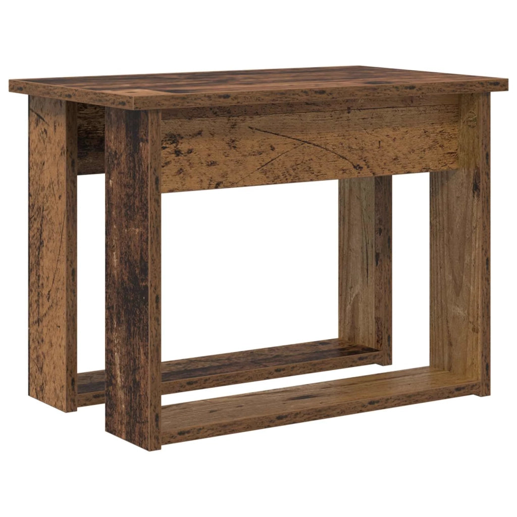Set di 2 pz Tavolini da salotto | Tavolino da caff¨¨ | Tavolino da Soggiorno Legno vecchio Legno multistrato