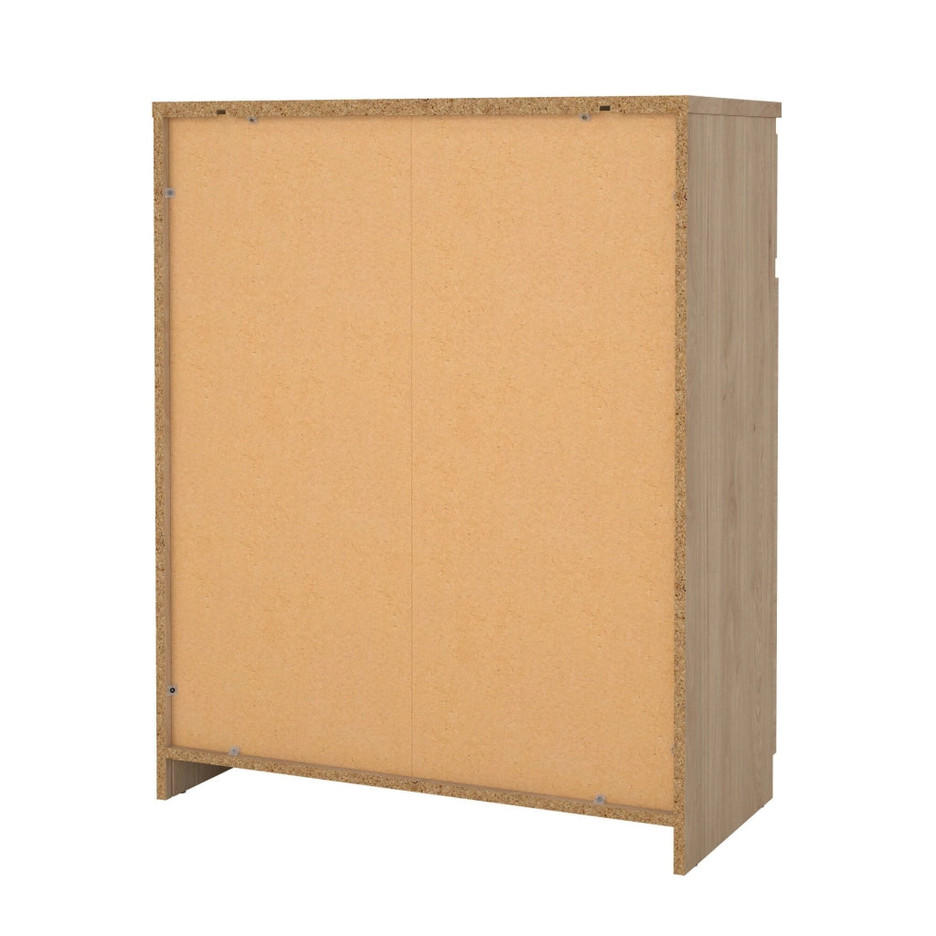 Credenza Genziana, Buffet da soggiorno, Madia da salotto, Dispensa da cucina, 80x40 h100 cm, Rovere