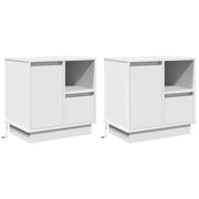 Set di 2 Comodini | Armadio da Notte | Mobiletto da notte con cassetto Bianco 50 x 34,5 x 50 cm.