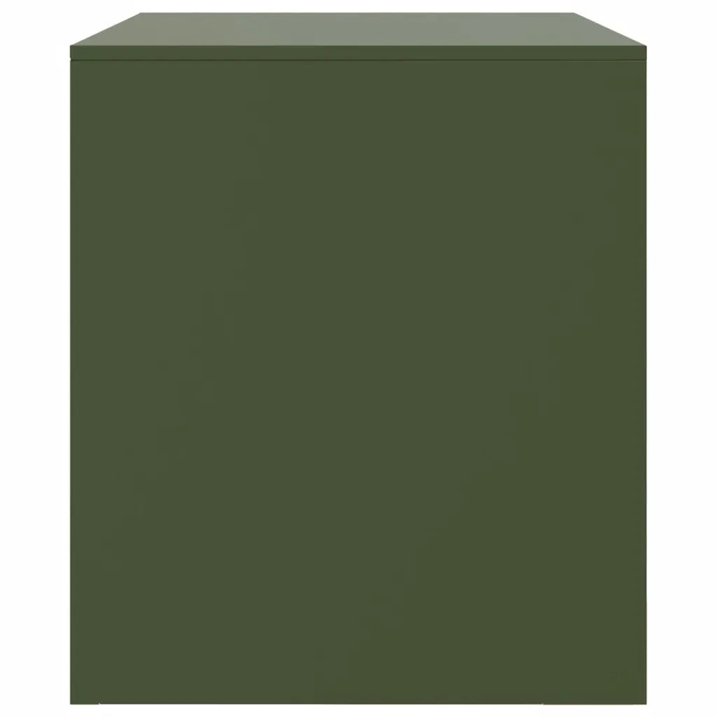 Mobile TV Verde Oliva 67x39x44 cm in Acciaio