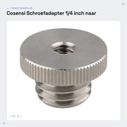 Adattatore a vite 1/4 pollice a 5/8 pollice - Adattatore per livello laser - Compatto e facile da usare - Adatto per macchine fotografiche e laser - Facile da installare