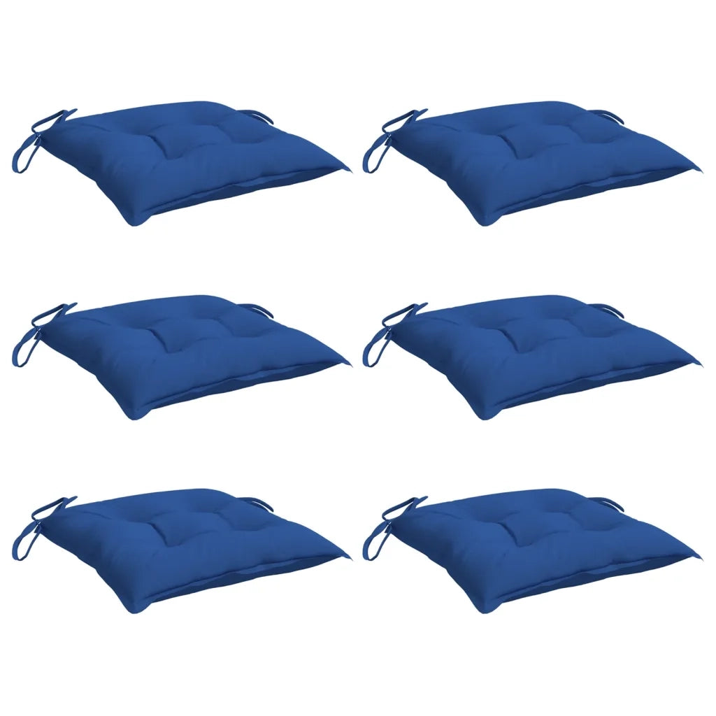 Cuscini per Sedia 6 pz Blu 40x40x7 cm in Tessuto Oxford 361482