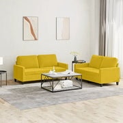 Set di Divani 2 pz con Cuscini giallo in Vellutocod mxl 131041