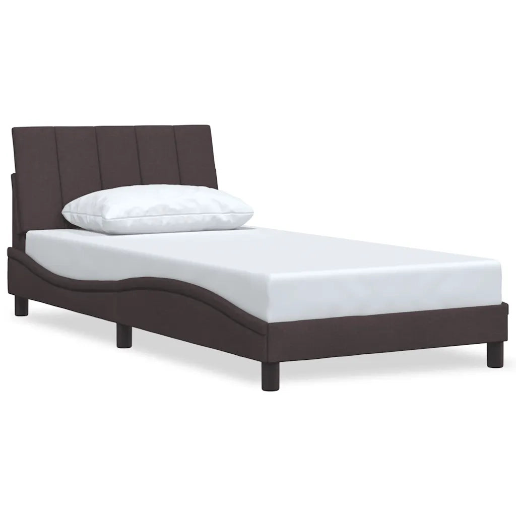 Giroletto senza Materasso Hanko Marrone Scuro 100x200 cm Tessuto