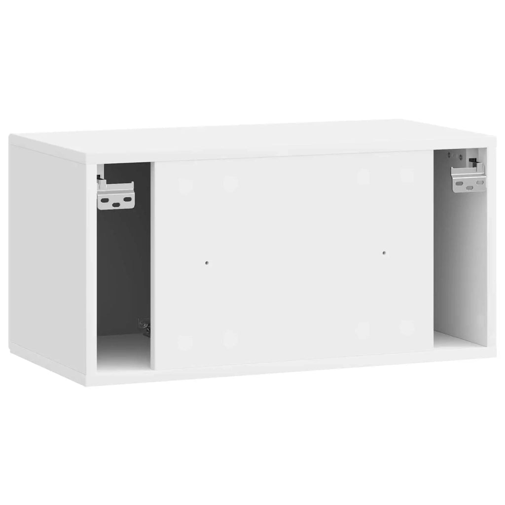 Mobile Porta TV da Muro Bianco Lucido 59,5 x 31 x 30 cm