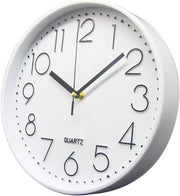 Orologio da Parete Moderno - Decorazione Silenziosa per Casa e Ufficio - 30 cm in Bianco