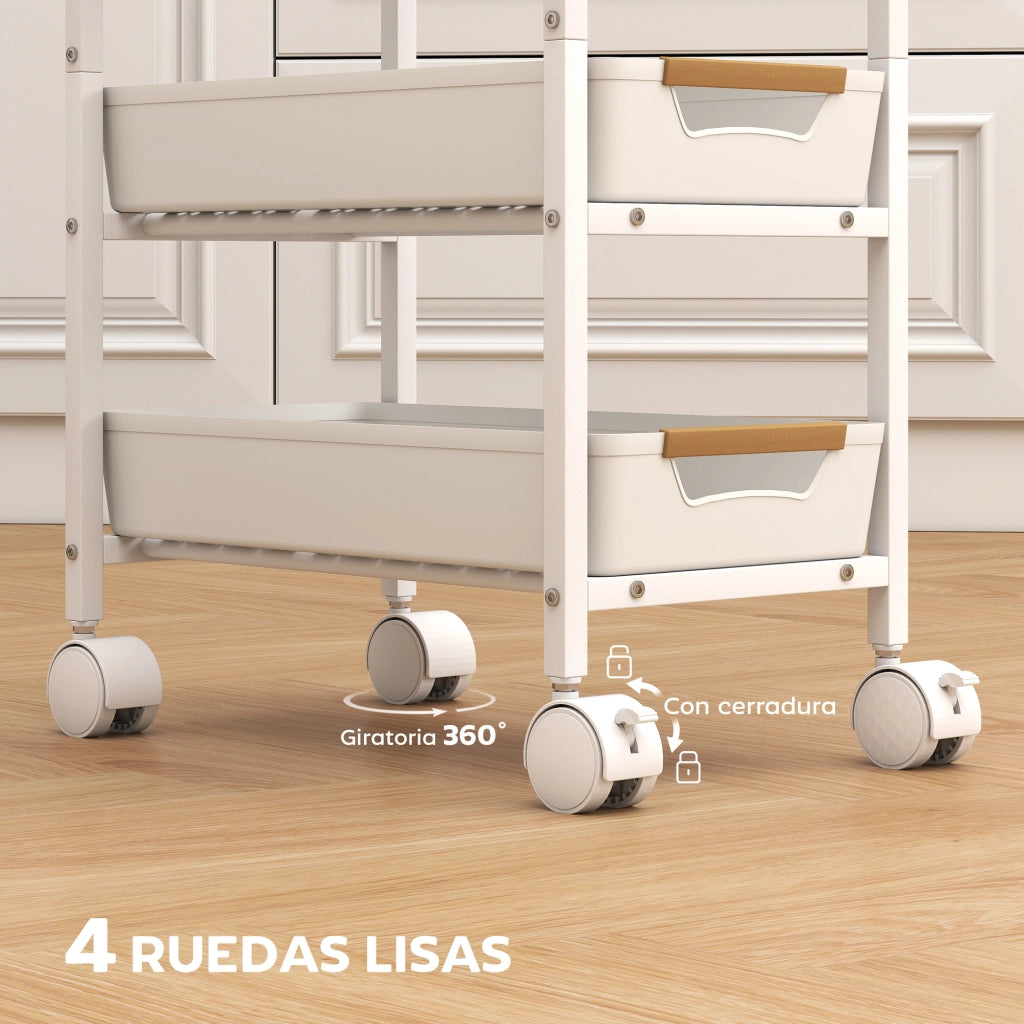 Carrello da cucina con cassetti ¨C Minimal ¨C 39,5x24x82 cm bianco