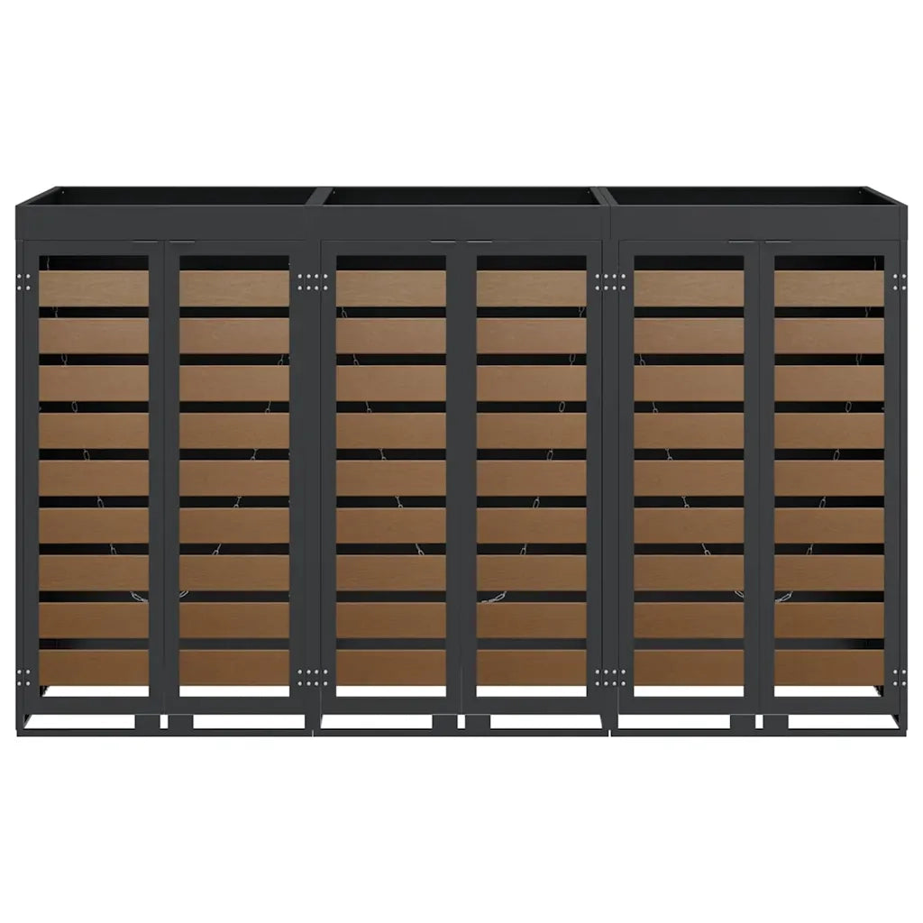 Contenitore per Rifiuti per 3 Bidoni 340 x 77.5 x 115.5 cm