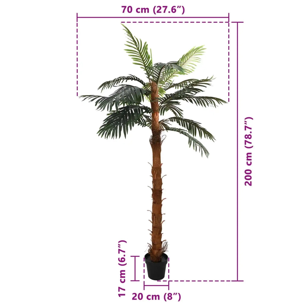 Albero di Cocuspalm Artificiale Verde 70 x 20 x 200 cm CFW7686315