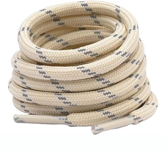 Vetture per stivali da 50 cm - 2 paia - viti con punti riflessivi e nodi in cotone - 5 mm di diametro - corda colorata intrecciata