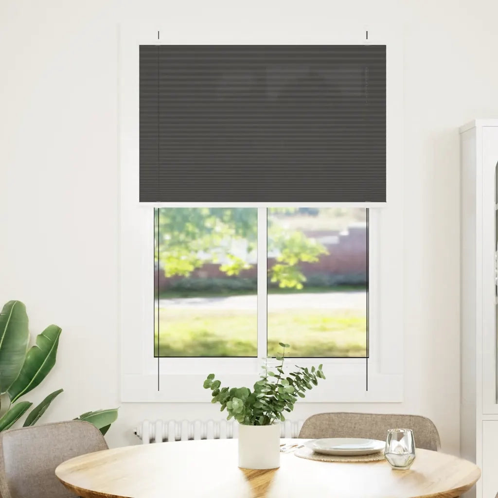 Tenda Plissettata Nera 95x100 cm Larghezza Tessuto 94,4 cm 4015125