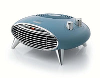 Ariete 8211 Termoventilatore da tavolo, Stufetta elettrica, 2000W, Termostato, Silenzioso, Griglia e piedi cromati, Celeste