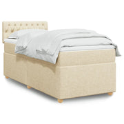 Giroletto a Molle con Materasso Crema 90x190 cm in Tessuto 3288847