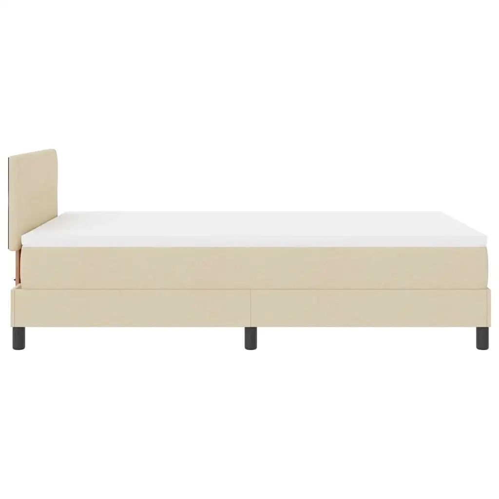 Letto a molle con materasso con led Crema 120 x 200 cm Tessuto 3342203