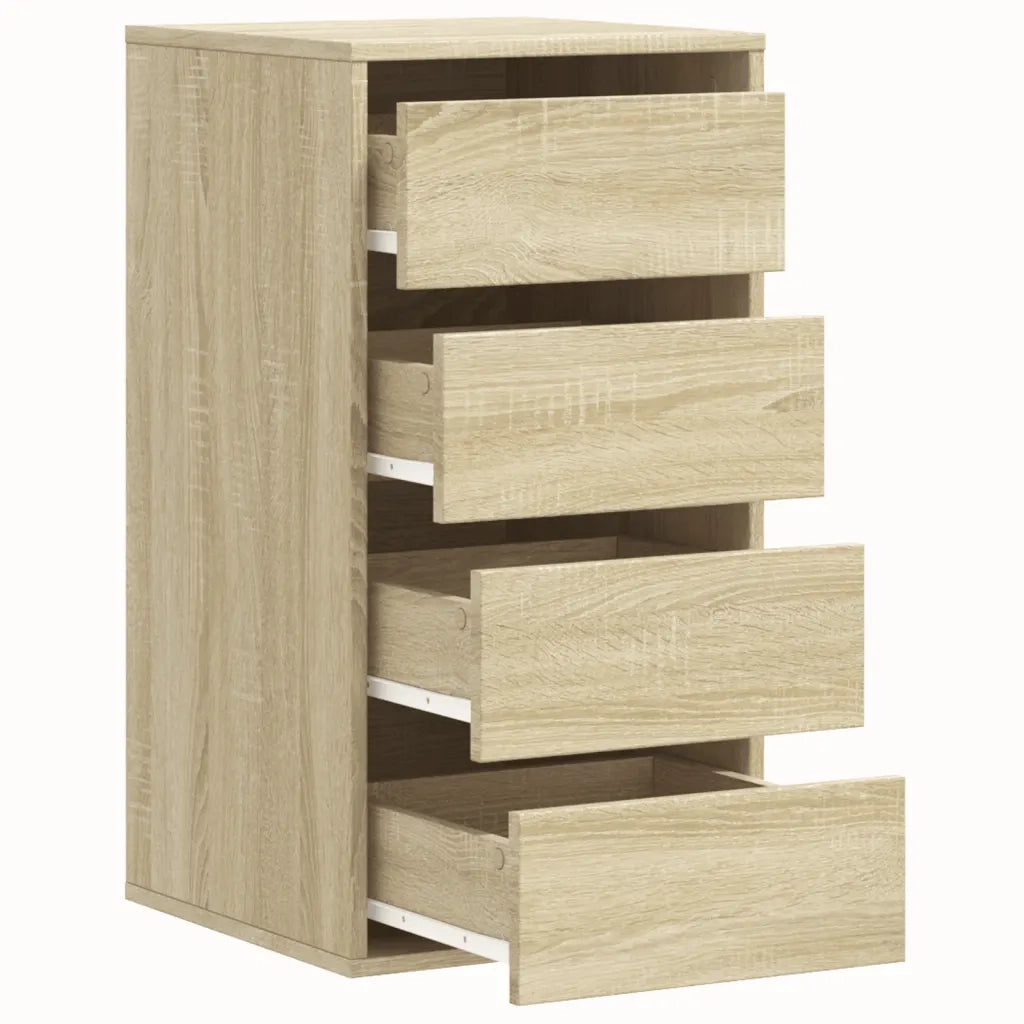Cassettiera Angolare Rovere Sonoma 40x41x76cm Legno Multistrato