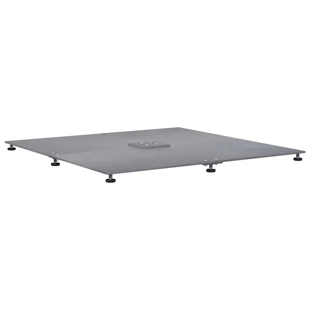 Base per ombrellone Aspetto legno grigio scuro 100 x 100 x 4 cm CFW6935930