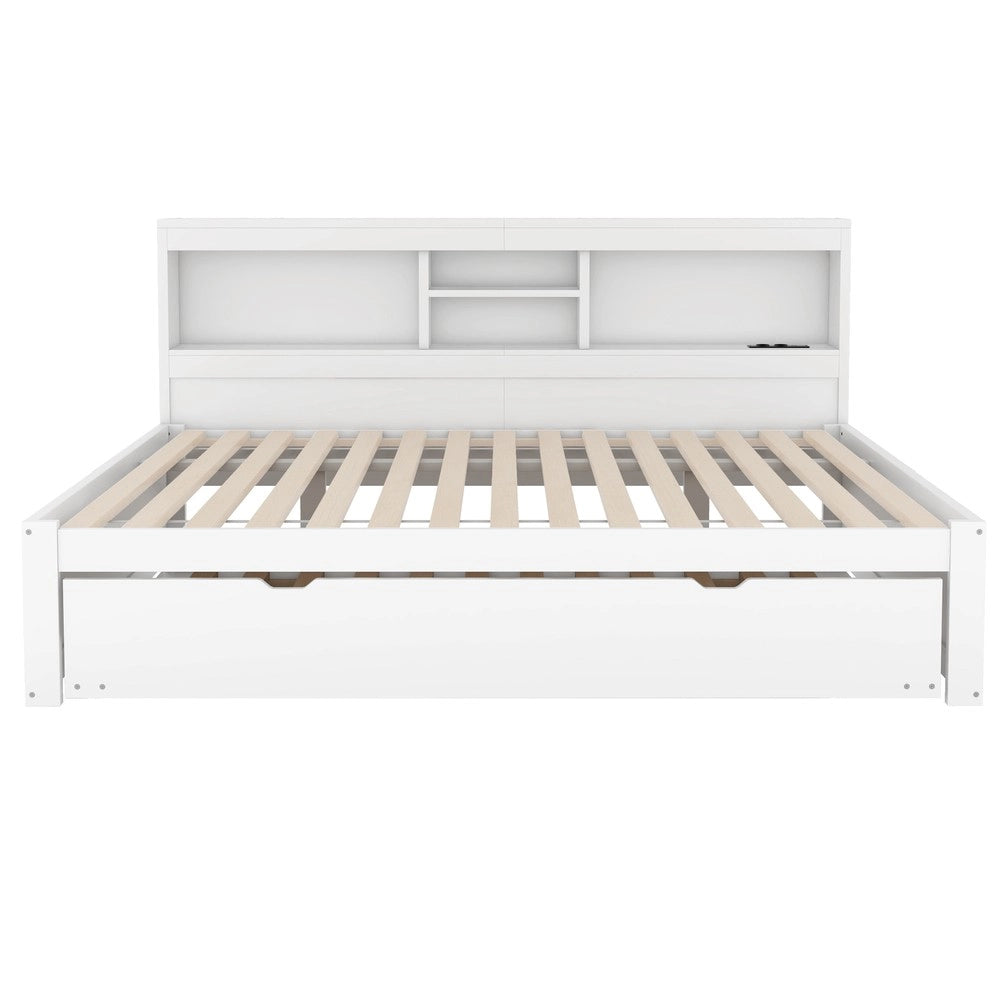 Letto Divano con LED e Contenitore ¨C MINIMAL ¨C Bianco 140x200