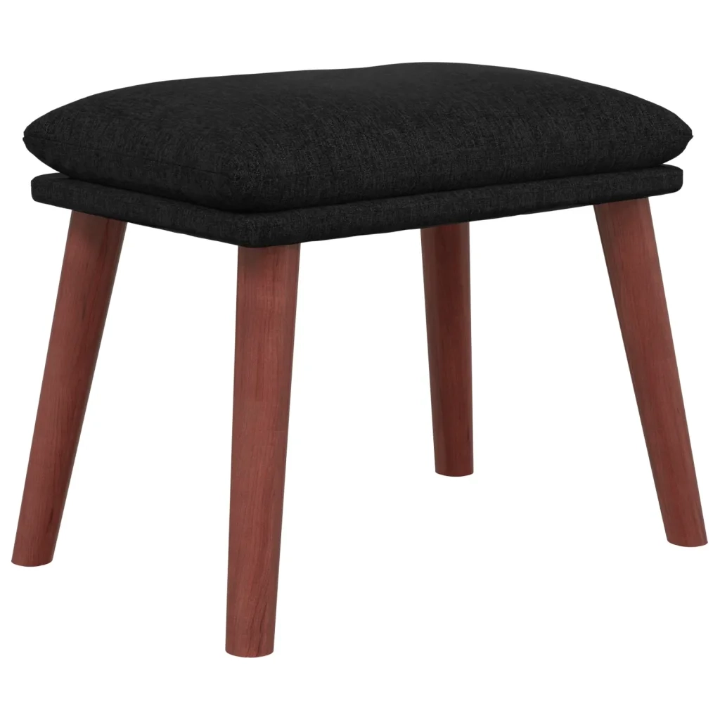 Poltrona Relax con Poggiapiedi Nero in Tessuto cod mxl 32634
