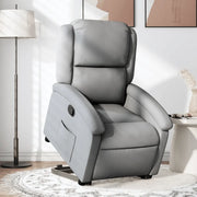 Poltrona Alzapersona Reclinabile Grigio Chiaro in Tessutocod mxl 84939
