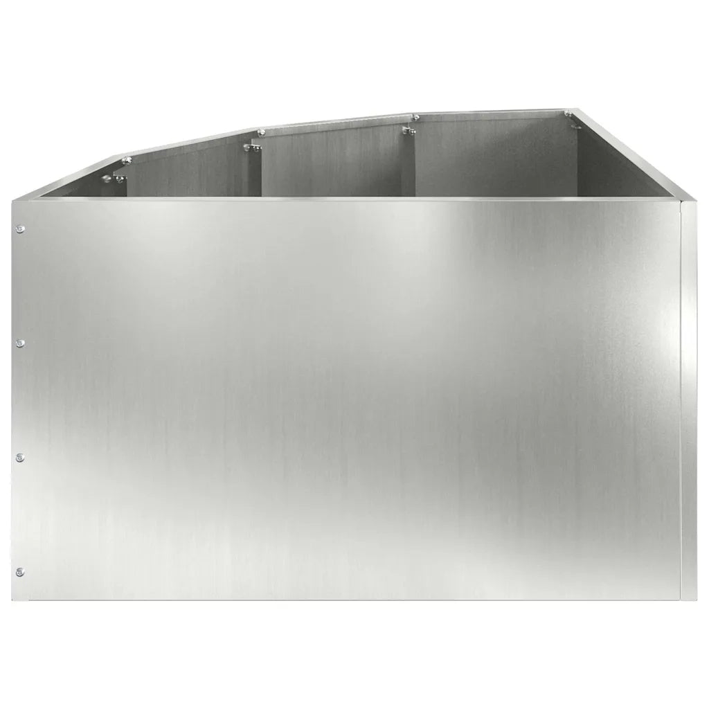 Fioriere | Cassetta per fiori | Vaso d'angolo Argento 60 x 60 x 35 cm Acciaio zincato