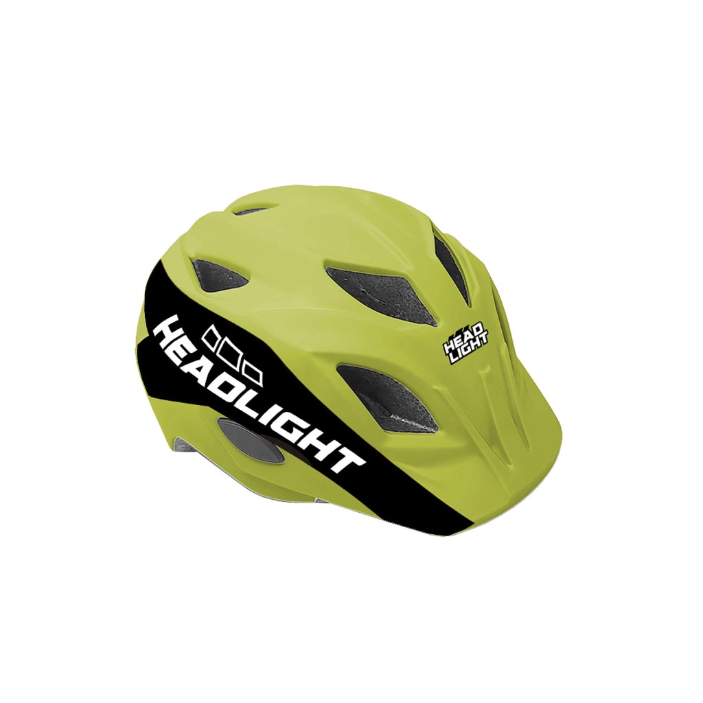Casco Con Luce Led Safe-X per Adulti e Bambini Misura 52-56 cm Colore Assortito