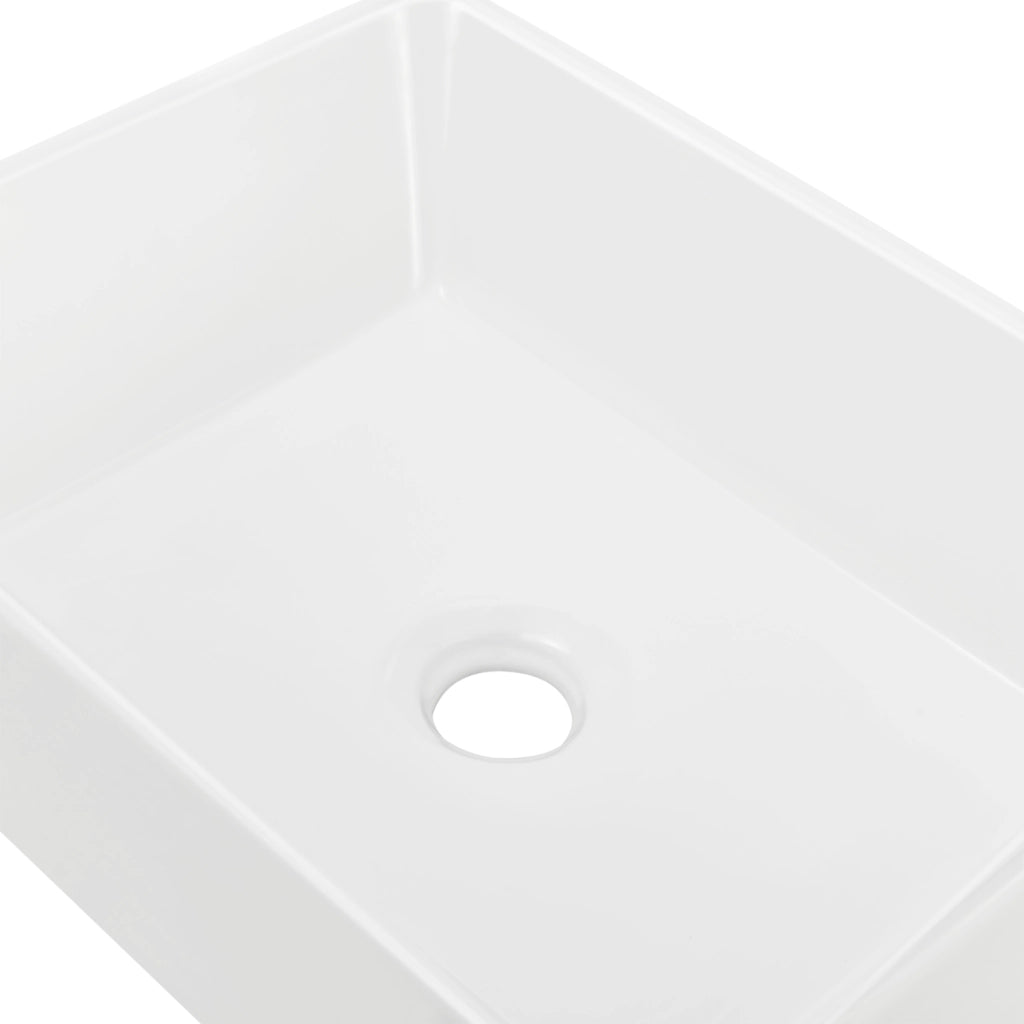 Lavabo da Appoggio Svendborg 13x40x30 cm Ceramica - Bianco [neu.haus]