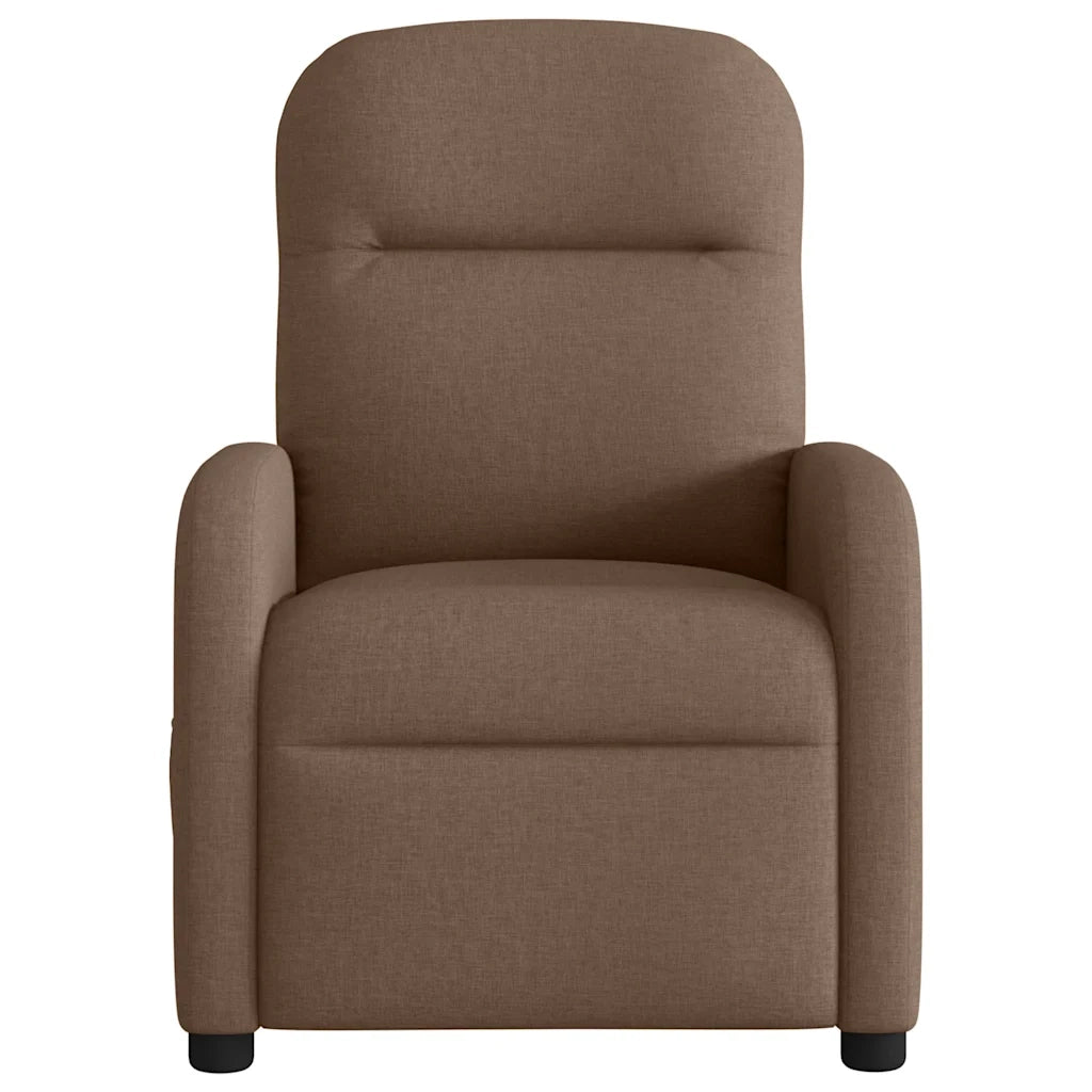 Poltrona Massaggiante | Sedia Relax Reclinabile Elettrica Marrone in Tessuto