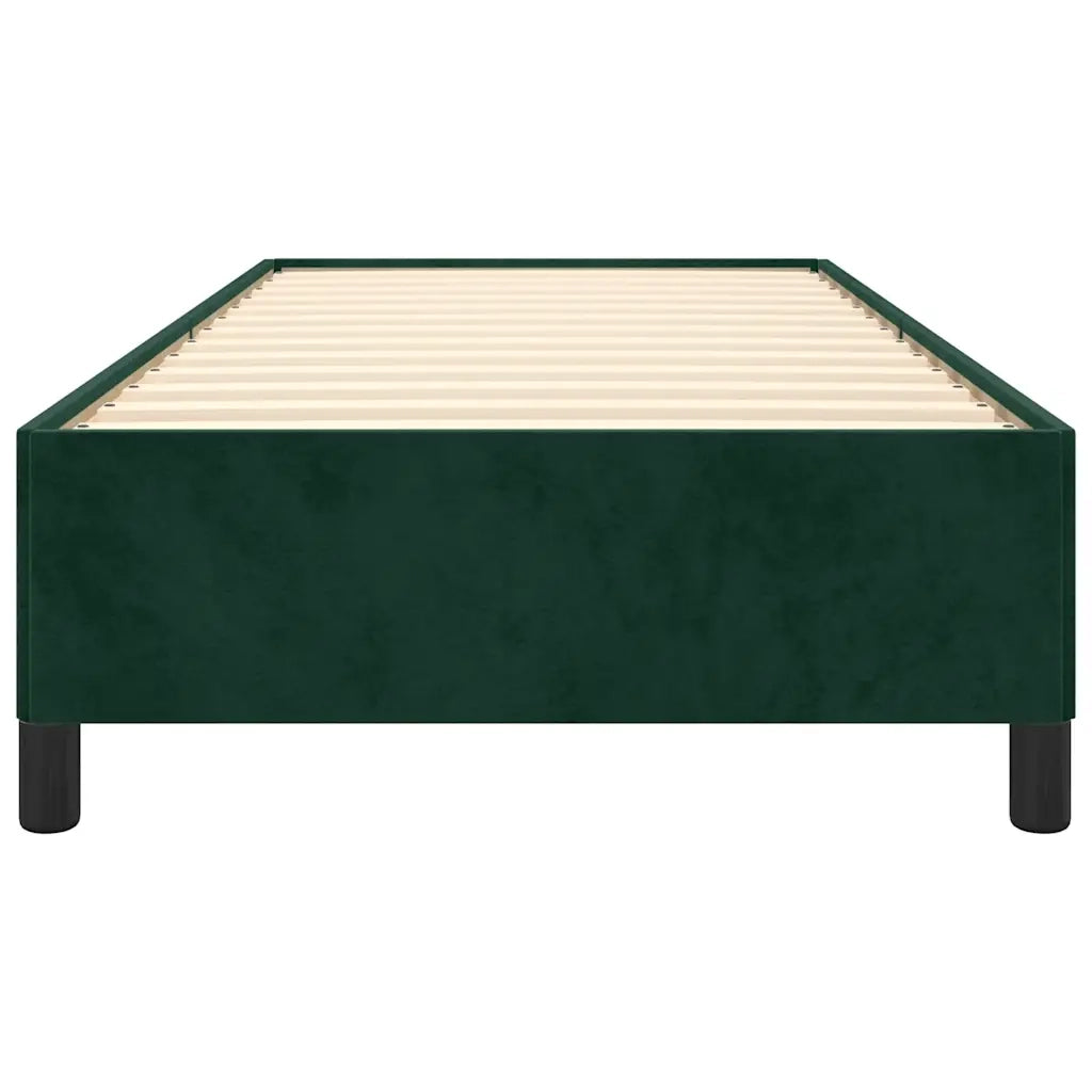 Giroletto senza Materasso Verde Scuro 90x190 cm in Velluto 347297