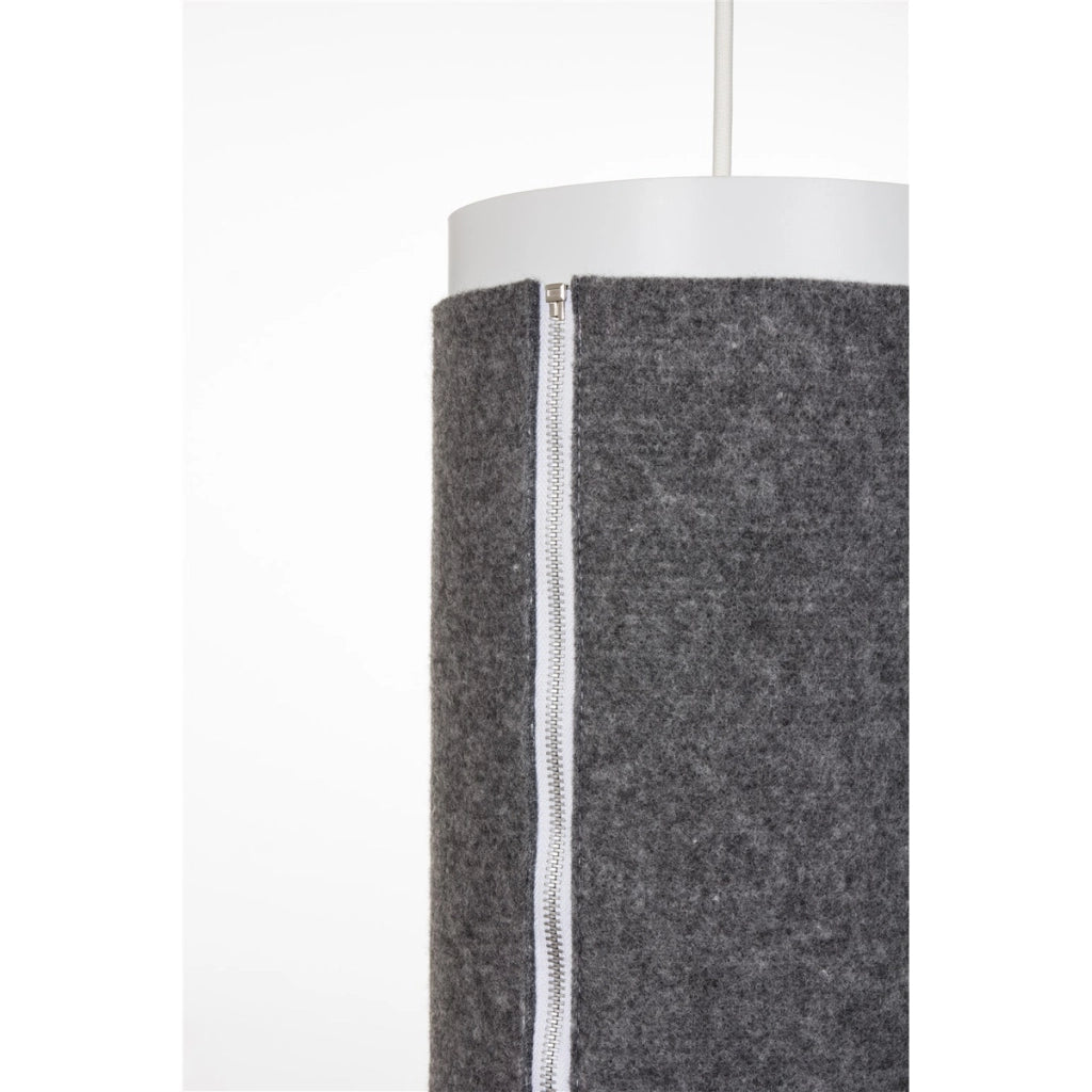 Lampada a sospensione Zip Star in feltro grigio