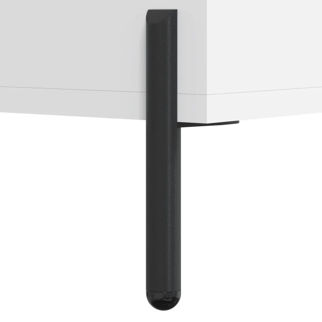 Comodino | Armadio da Notte | Mobiletto da notte Bianco 40x35x47,5 cm in Legno Multistrato