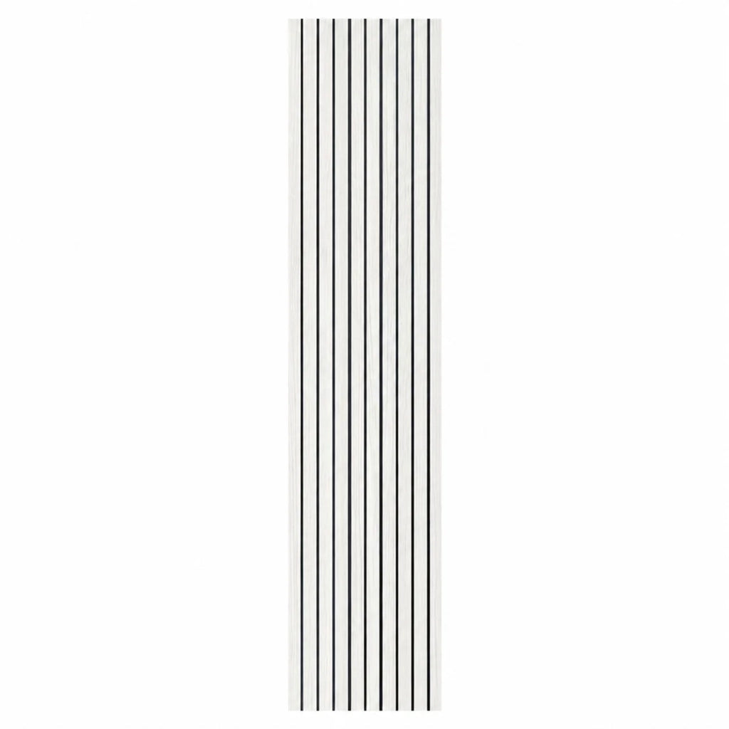 Pannello decorativo in PVC a listelli effetto doghe in legno Set 10 pz 120x30 Rivestimento murale Bianco
