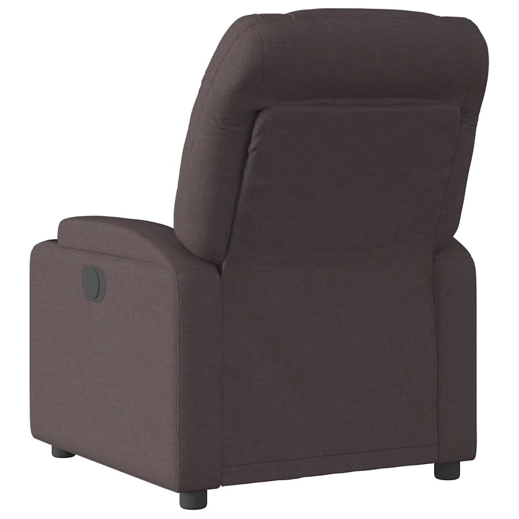 Poltrona | Sedia Relax Reclinabile Marrone Scuro in Tessuto