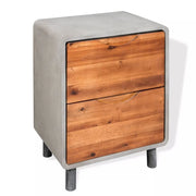 Comodino cassettiera mobile per camera da letto legno massello di acacia 40 x 30 x 50 cm 1402118