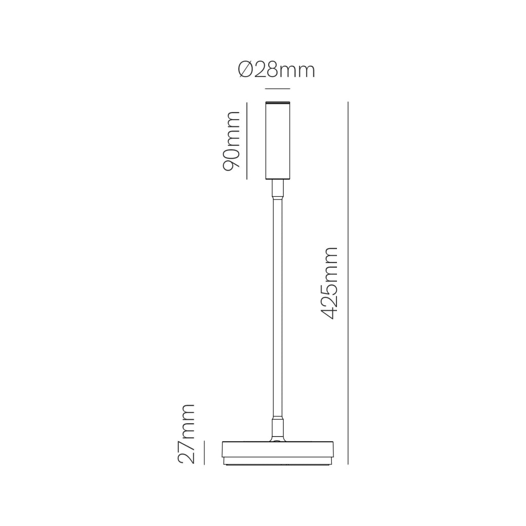 Beneito Faure Lampada da Tavolo Led Stem - 5W, Luce calda, Per scrivania, lettura e comodino, Ricarica Wireless, Testa Orientabile - Colore Nero​
