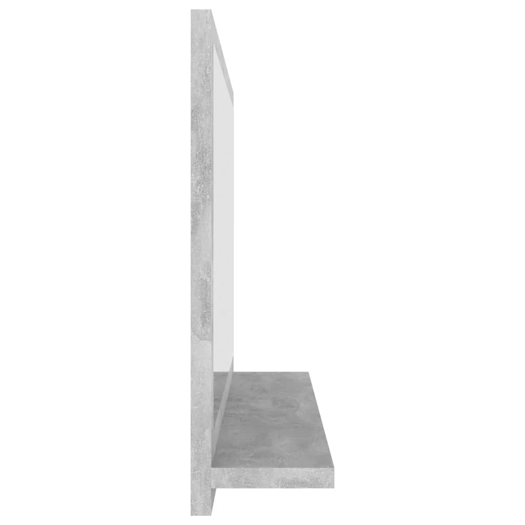 Specchio da bagno 60 x 10,5 x 37 cm truciolare grigio 02_0006943