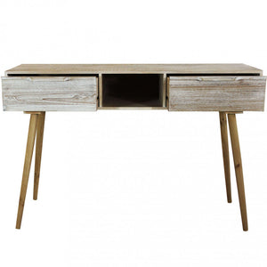 Consolle con 2 Cassetti 120x40x80 h cm in Legno di paulownia Marrone