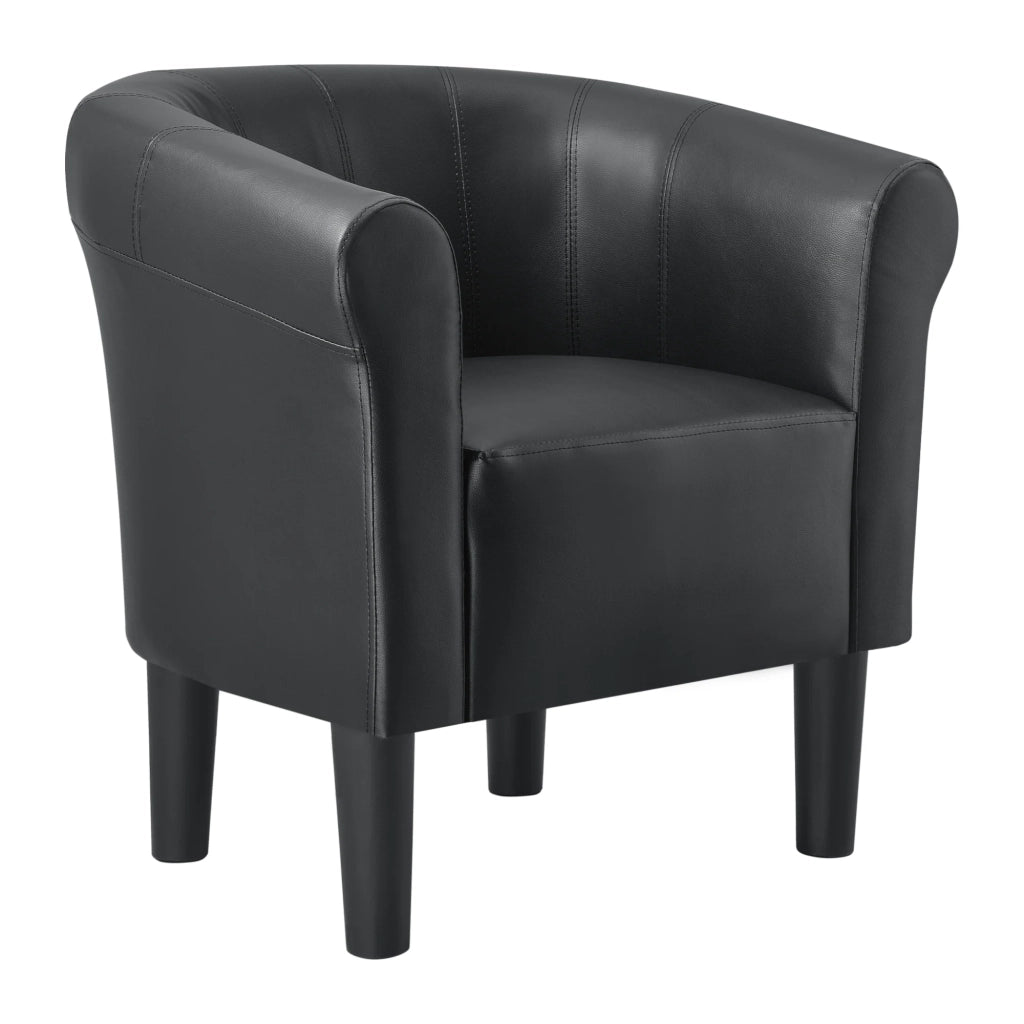 Poltrona lounge con seduta in plastica sintetica 70 cm nero 03_0001933