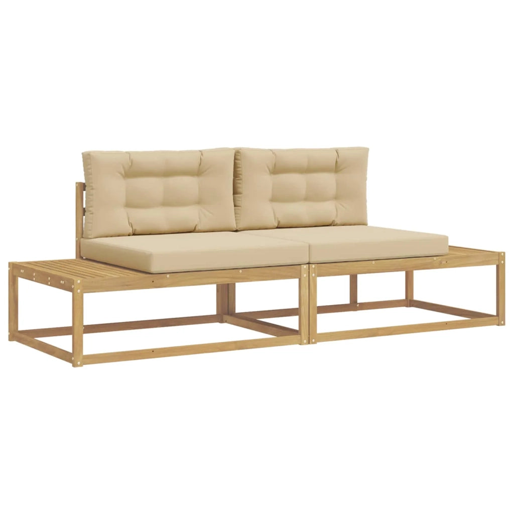 Set di divani da esterno Bianco 230,5 x 83 x 73 cm Poliestere