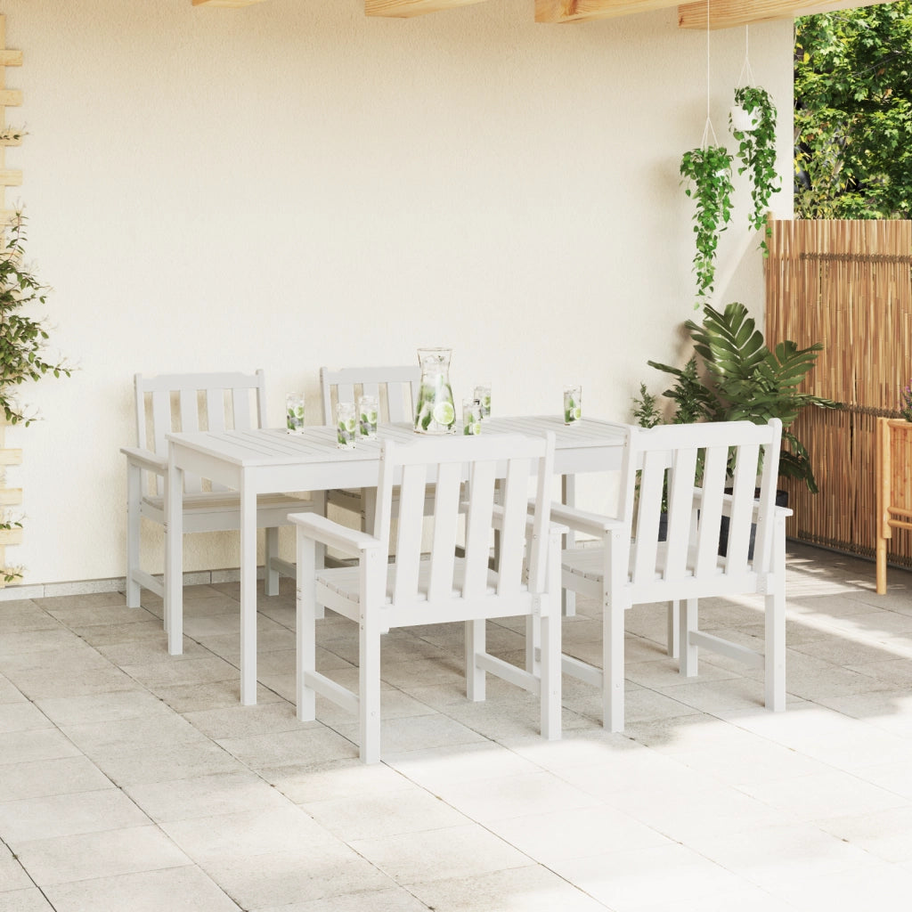 Sedie da Giardino  4 pz Bianche 65,5x55,5x88 cm HDPE