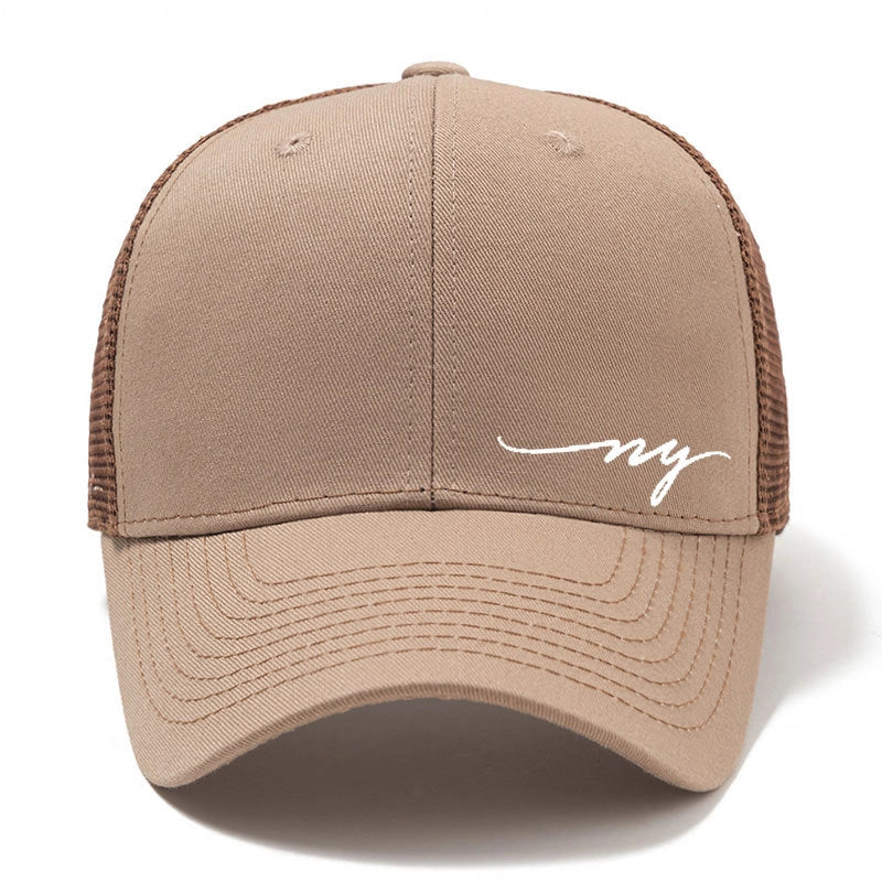 Cappellino da baseball NY ricamato multicolore