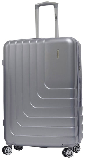 Set 3 Valigie Trolley Rigide in ABS 4 Ruote TSA Ravizzoni Titanio Silver