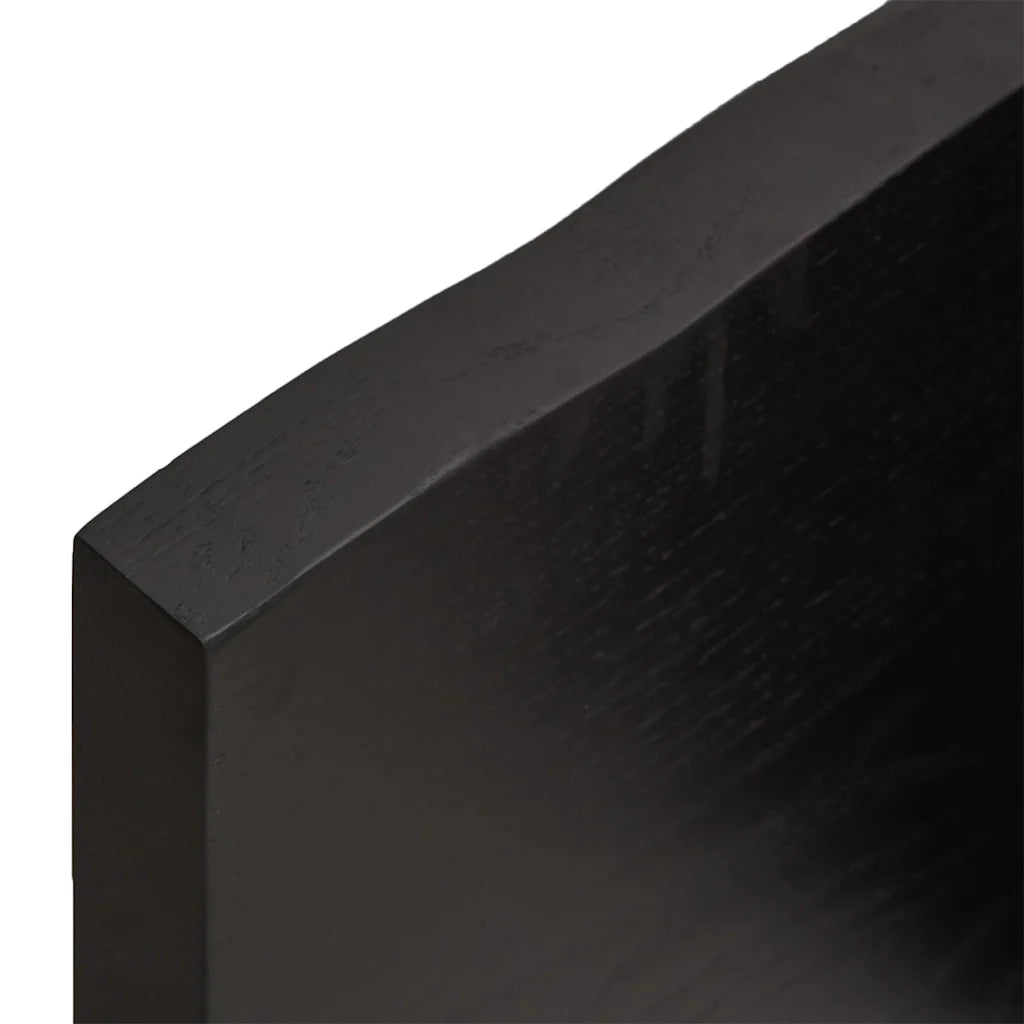 Piano Bagno Marrone Scuro 120x50x(2-4)cm Legno Trattato