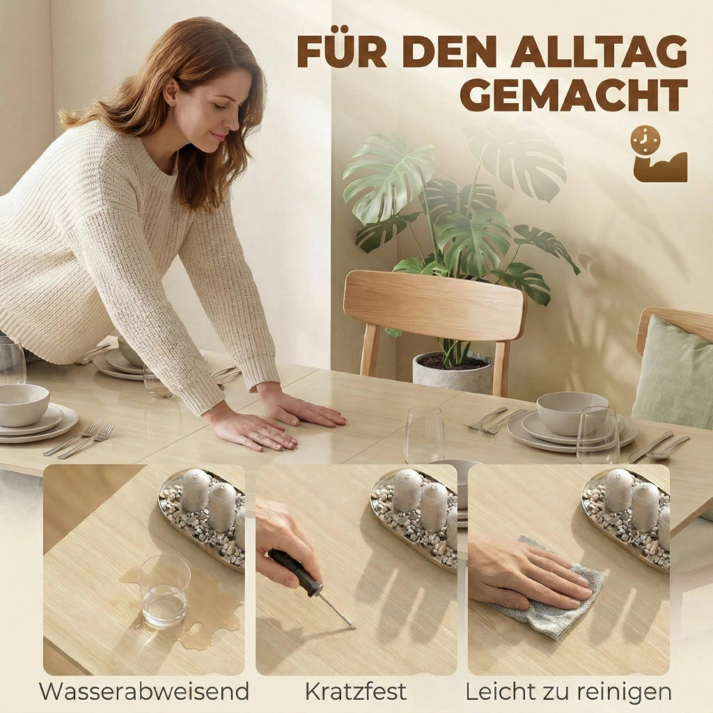Tavolo allungabile da pranzo per 6 persone con cassetti ¨C zephmum ¨C 168 cm