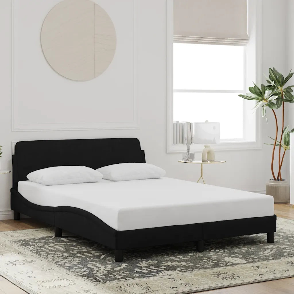 Giroletto-Struttura Letto Dover Nero 120x200 cm Velluto