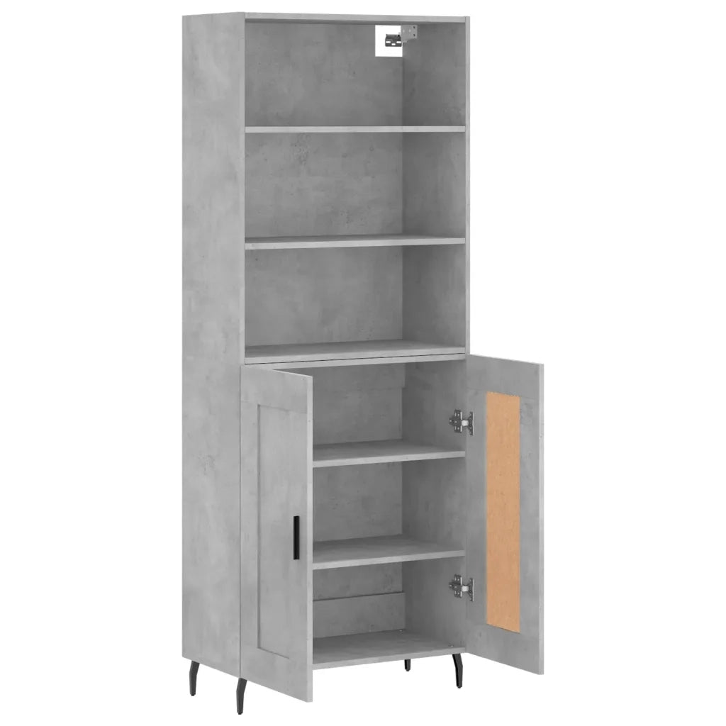 Credenza Grigio Cemento 69,5x34x180 cm in Legno Multistrato 3189977