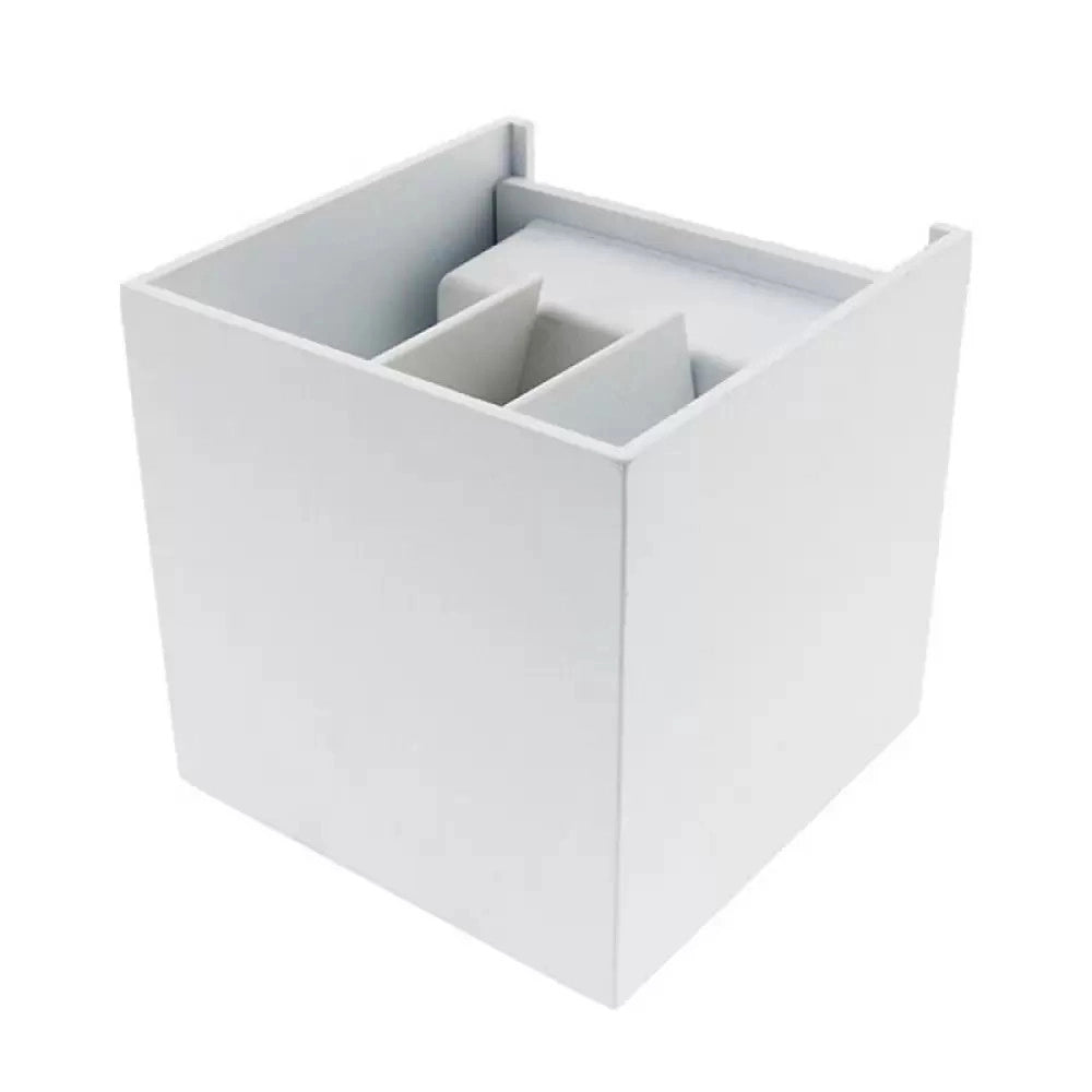 Trade Shop - Applique Led A Cubo 12 Watt Lampada Quadrata Bianco Da Parete Interno Ip20 00748 -