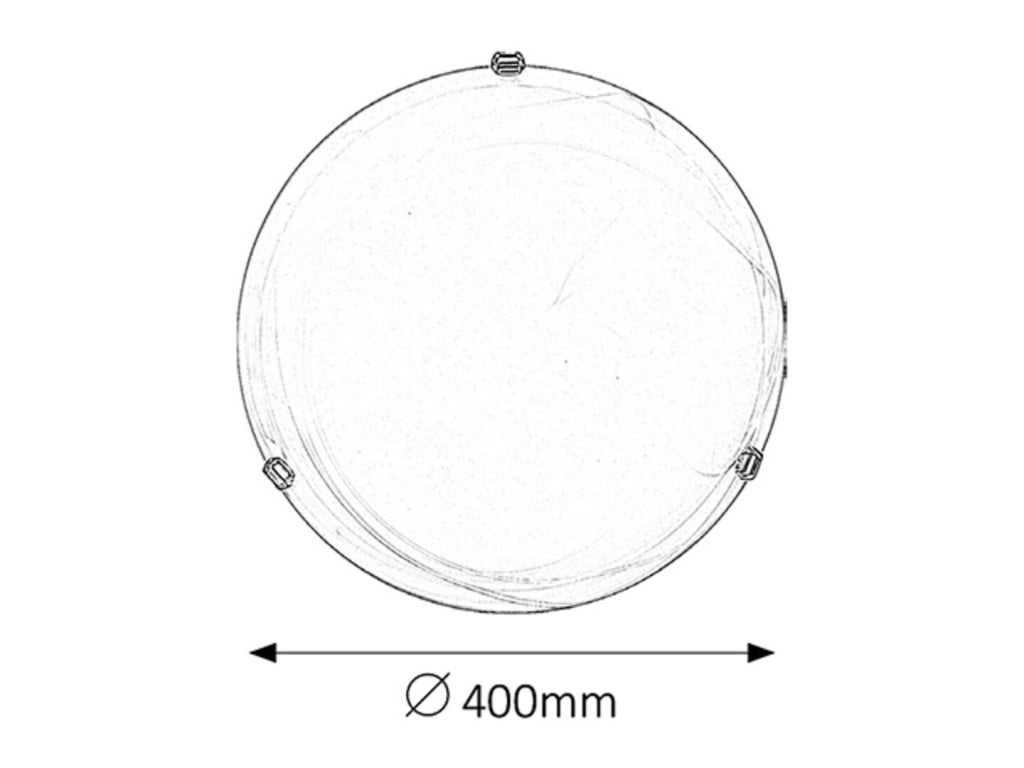 Plafoniera Rabalux Alabastro tonda 40cm vetro E27 2luci