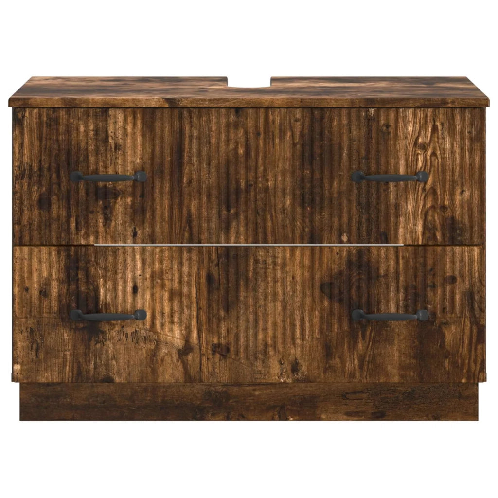 Armadio per Lavabo da Bagno HOORN Rovere Fumo 82 x 41 x 56 cm 897240