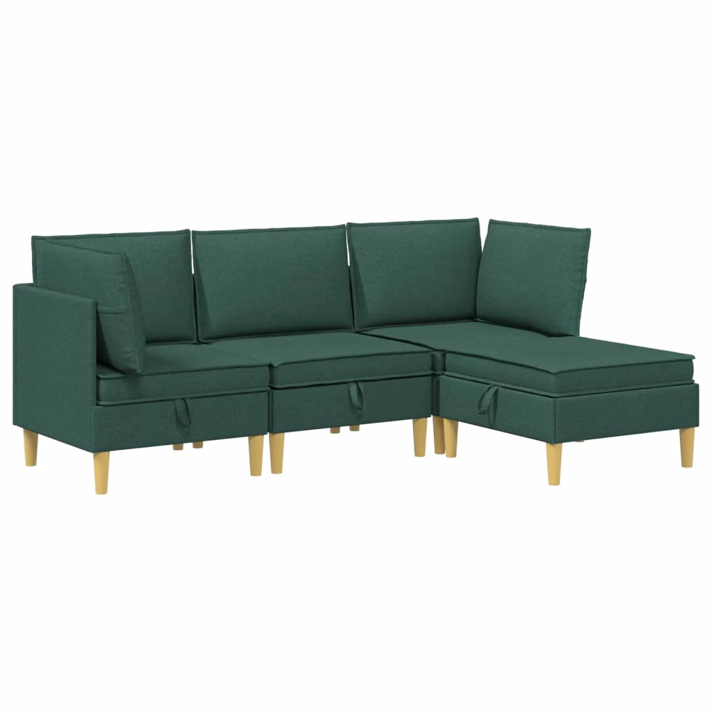 Set di divani modulari con spazio di archiviazione 4 pcs